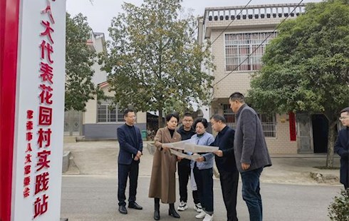 李绍霞来蔡家岗镇花园村调研人大代表实践站工作