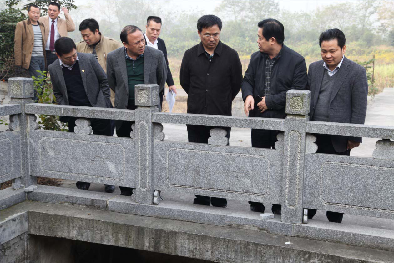 视察灵泉寺天然温泉断流现场